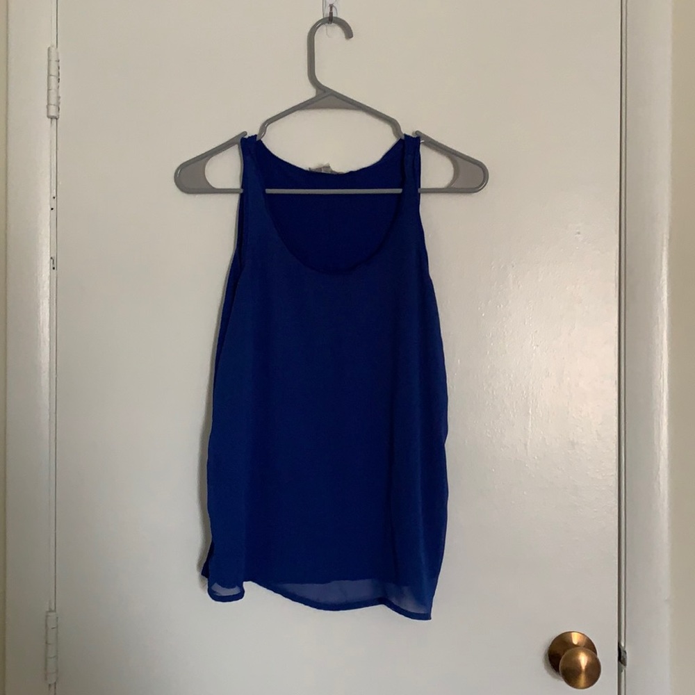 Tank Top With Sheer Overlay